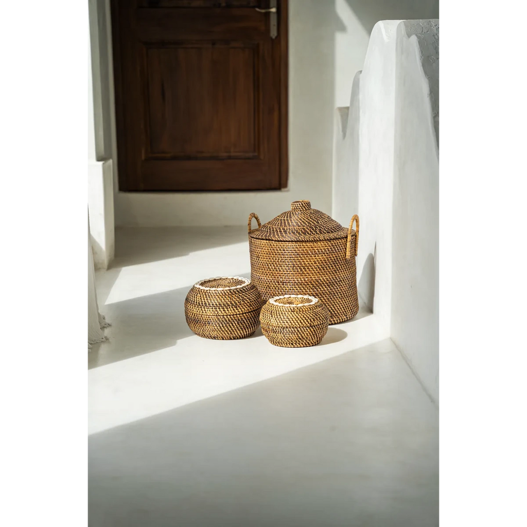 Der koloniale Peek-a-Boo-Korb – Naturbraun – M