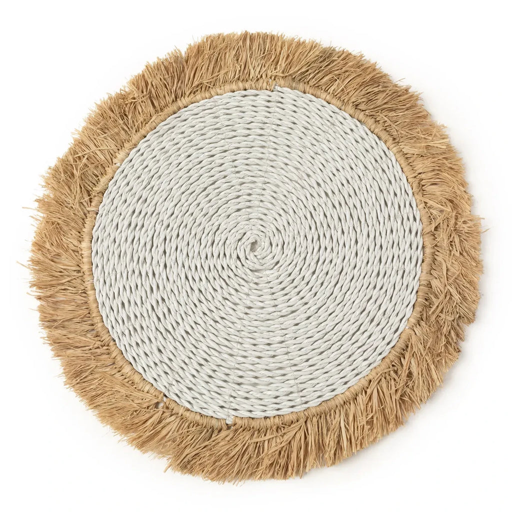 The Seagrass Raffia Tischset – Weiß Natur