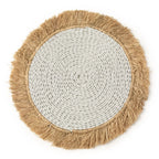The Seagrass Raffia Tischset – Weiß Natur