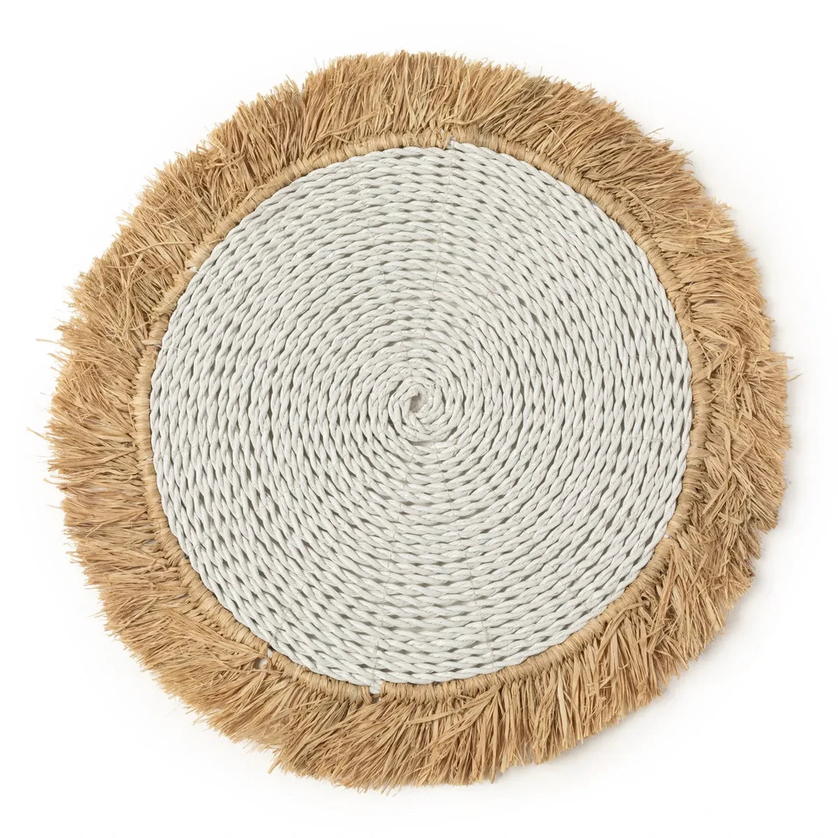 The Seagrass Raffia Tischset – Weiß Natur