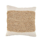 Der Raffia-Stempel-Kissenbezug – Natur