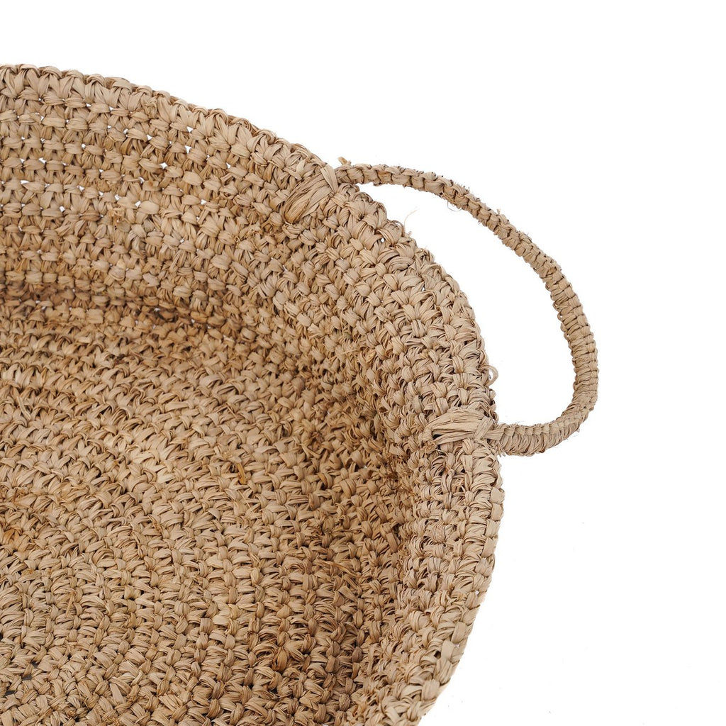 Die Raffia-Korbtabletts – Natur – L