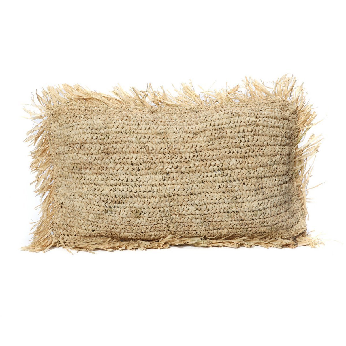 Die Raffia -Kissenbedeckung rechteckig - natürlich - 30x50