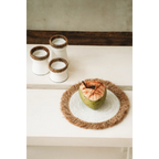 The Seagrass Raffia Tischset – Weiß Natur