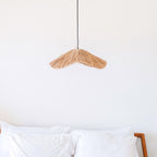 Boho Lampenschirm – Große Raffia-Deckenleuchte – Natürliche Pendelleuchte – Handgefertigte Deckenlampe aus Raffia TAMPAH (Ø 53 cm)