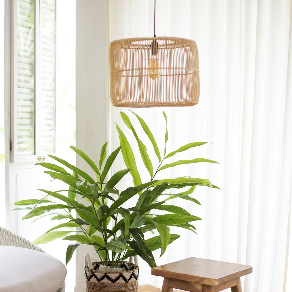 Rattanlampe | Boho Lampenschirm | Pendelleuchte LIKU