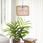 Rattanlampe | Boho Lampenschirm | Pendelleuchte LIKU