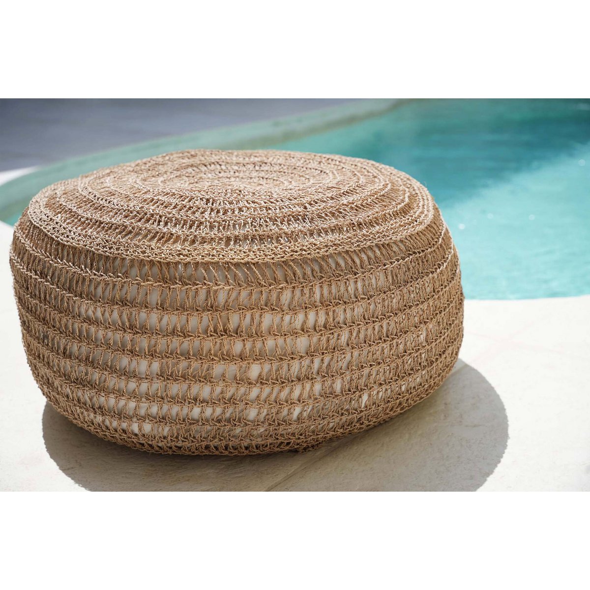 Der Sitzhocker aus Seegras – Natur – M