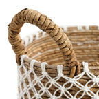 Der gekreuzte Macrame -Korb - m