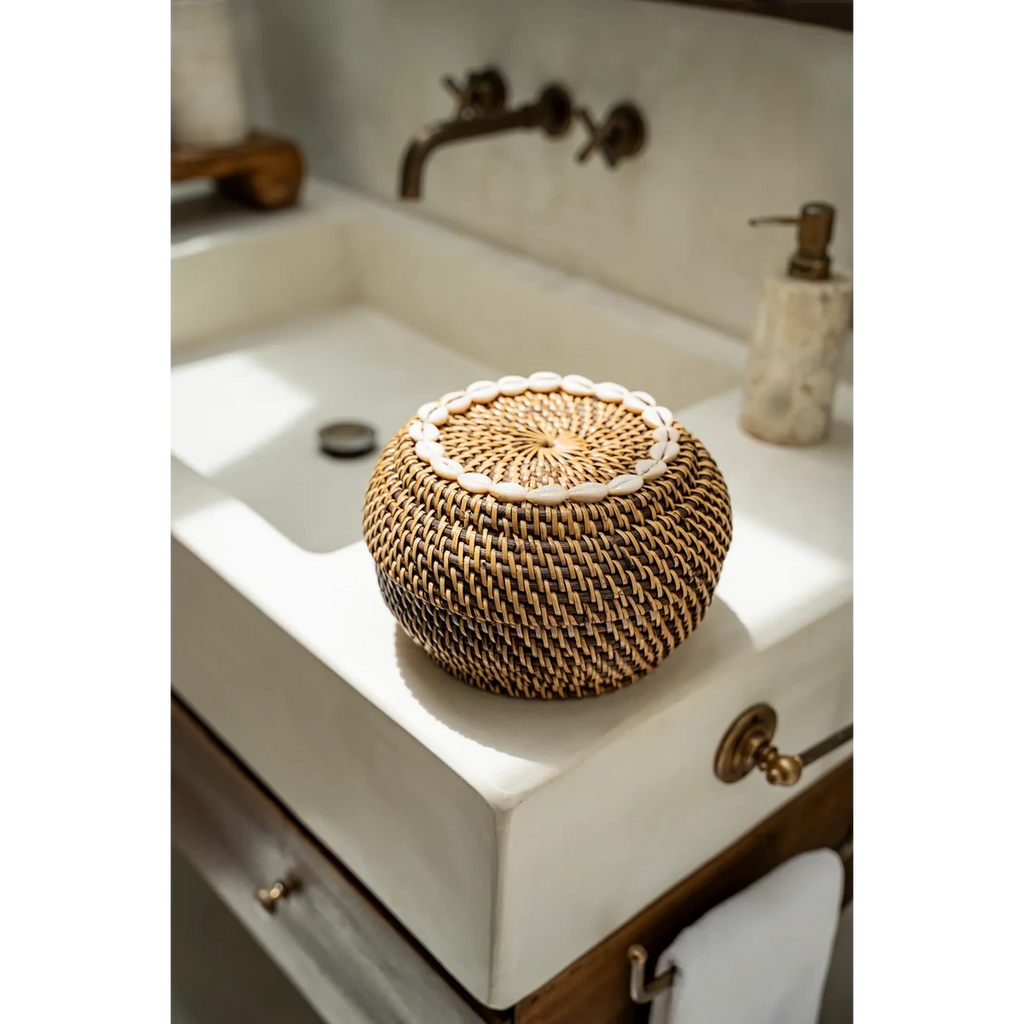 Der koloniale Peek-a-Boo-Korb – Naturbraun – M