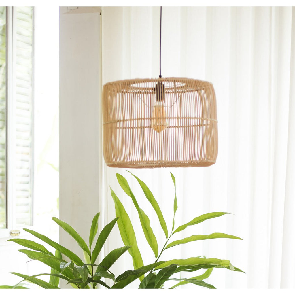 Rattanlampe | Boho Lampenschirm | Pendelleuchte LIKU