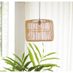 Rattanlampe | Boho Lampenschirm | Pendelleuchte LIKU