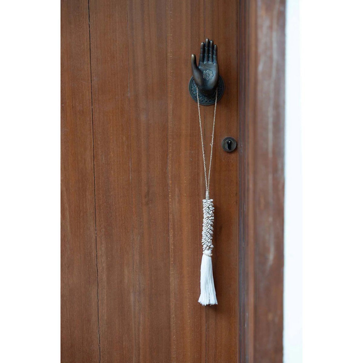 Die Kauri & Baumwolle Quaste - Natürlich