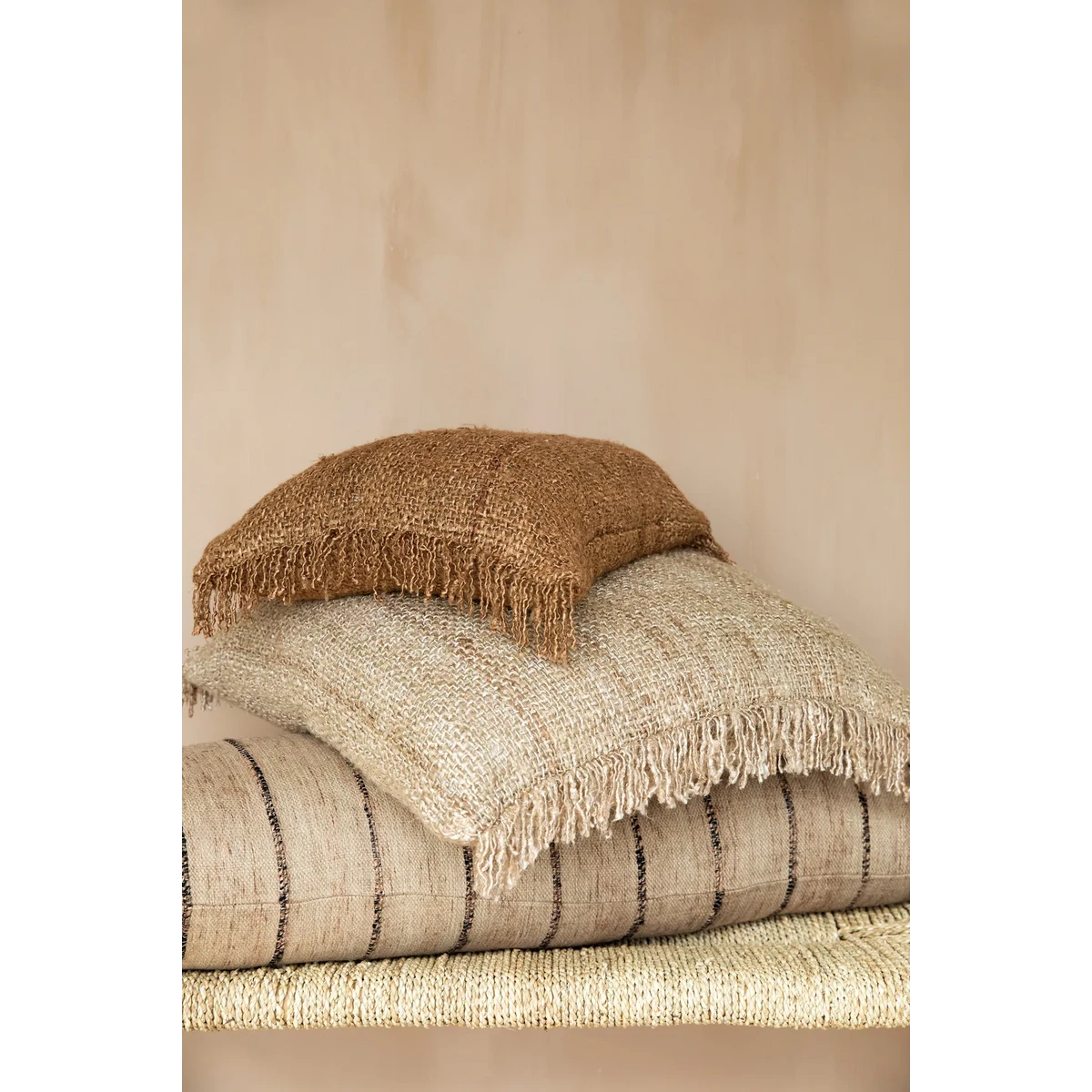 Der Oh My Gee Kissenbezug – Beige Schwarz – 35x100