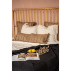 Der Oh My Gee Kissenbezug – Beige Schwarz – 35x100