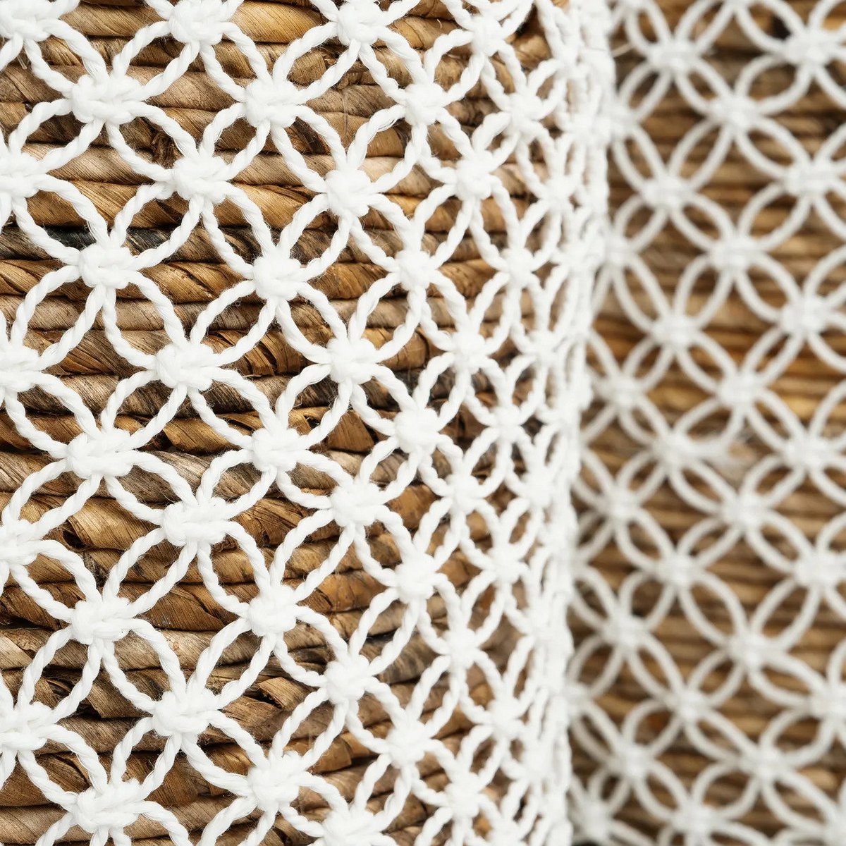 Der gekreuzte Macrame -Korb - s