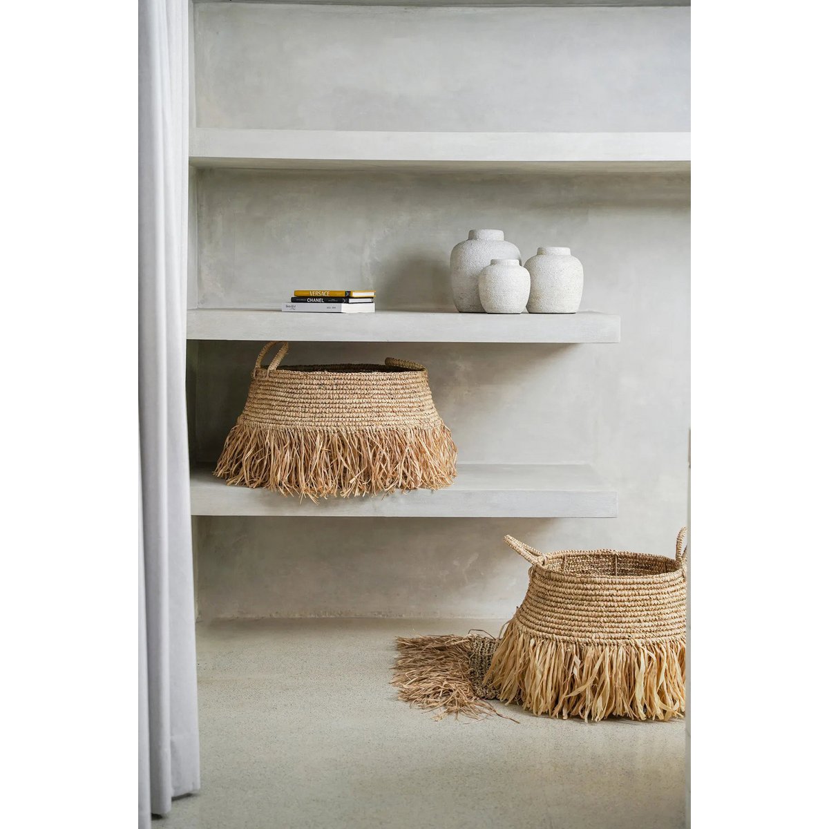 Die Raffia Deluxe -Körbe - natürlich - Medium