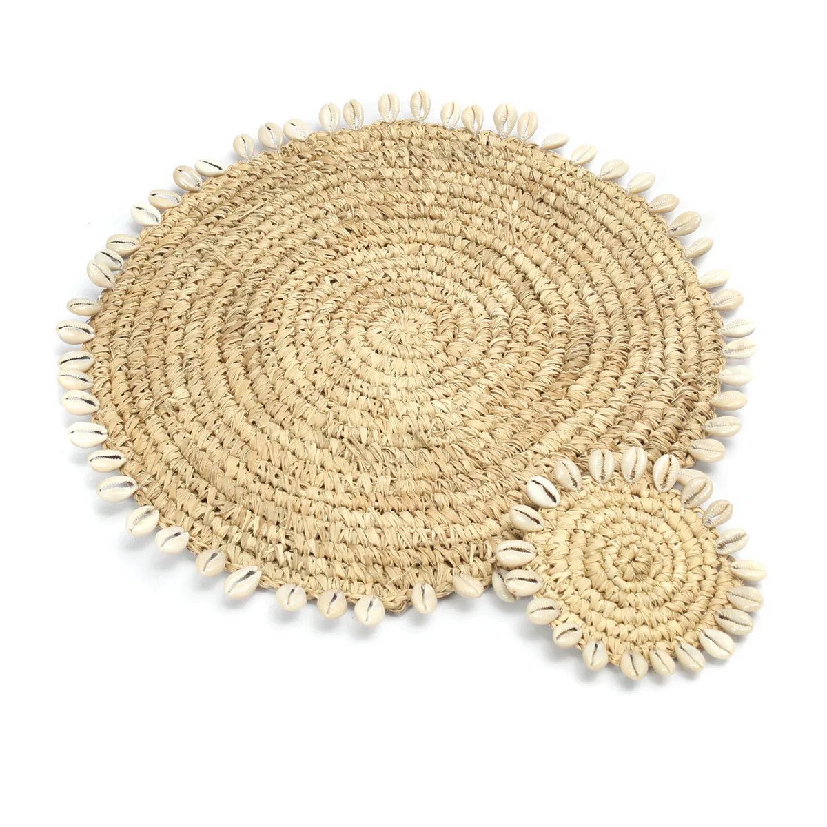 Das Raffia Shell Tischset - Natürlich