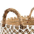 Der gekreuzte Macrame -Korb - l