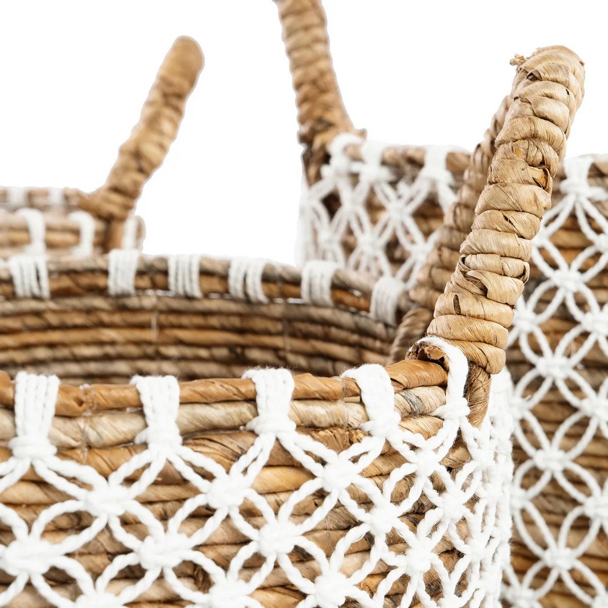 Der gekreuzte Macrame -Korb - s