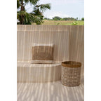 Der Raffia-Stempel-Kissenbezug – Natur
