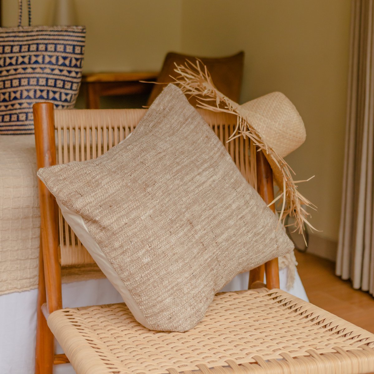 Handgewebte Kissenbezug Langit 50x50 cm | Dekorative Kissen | Sofa -Kissen aus Baumwolle
