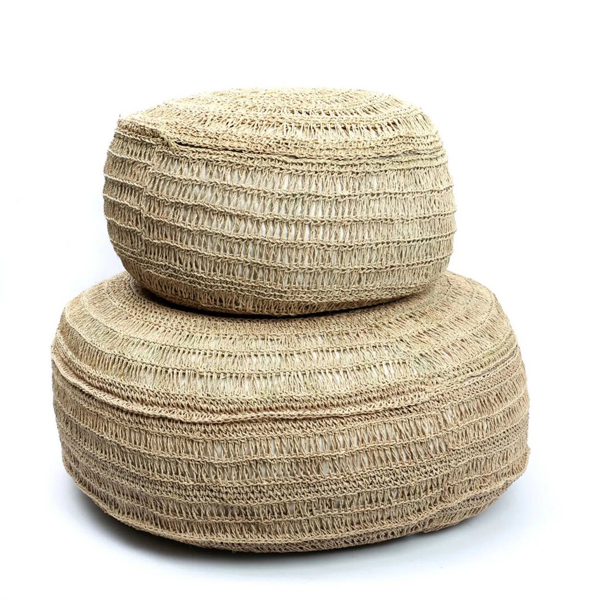 Der Sitzhocker aus Seegras – Natur – M