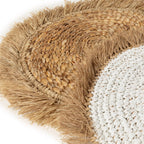Das Wasserhyazinthen-Raffia-Tischset – Weiß Natur