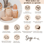 Extra großer Wäschereikorb - quadratischer Boho -Hamper - gewebter dekorativer Korb - Aufbewahrungskorb aus natürlicher Wasserhyazinthe (2 Größen) Mentari